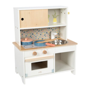 Kleine Kinderküche Terrazzo aus Holz